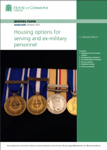 Housing options for serving and ex-military personnel: (Briefing Paper Number 4244)